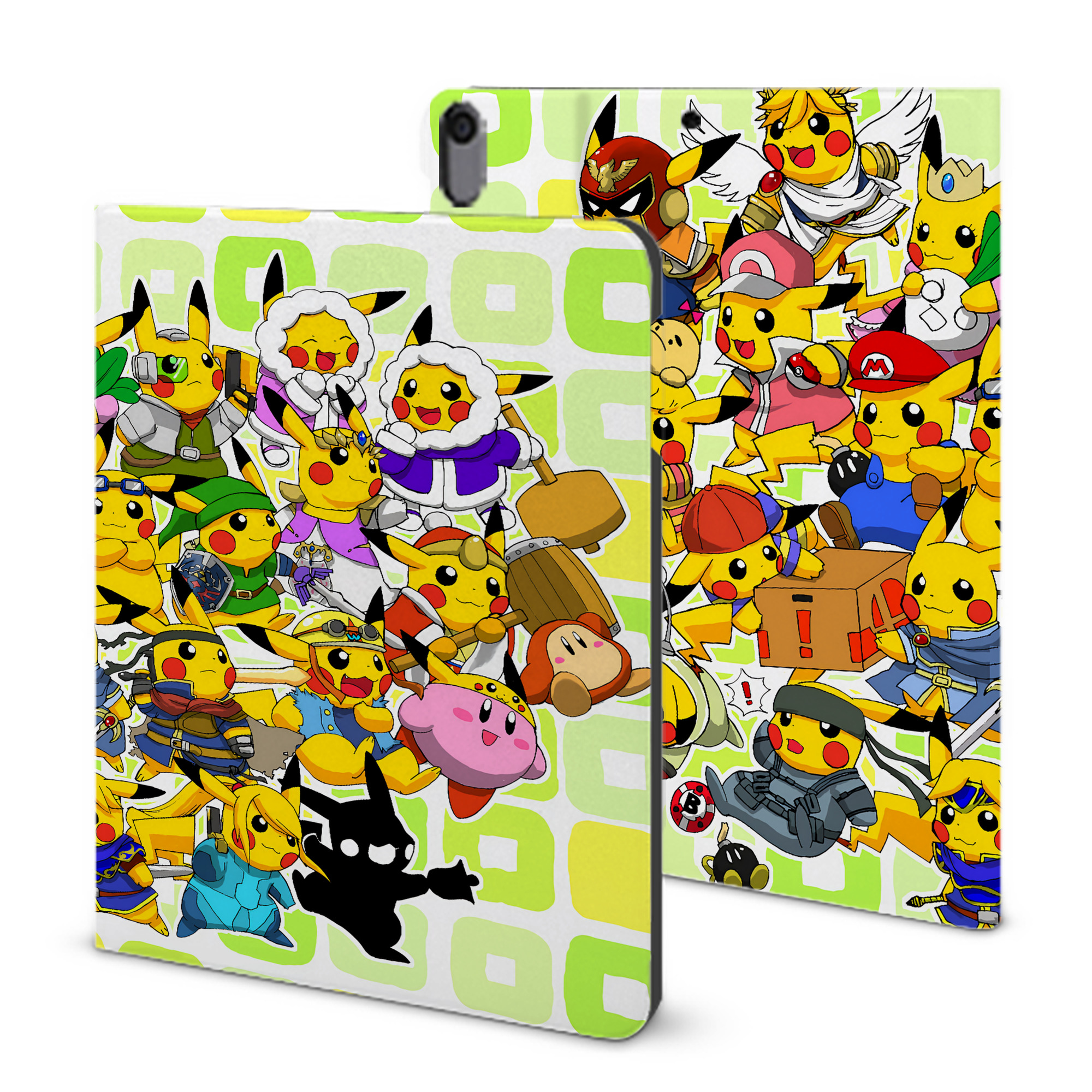 （画像用） ポケットモンスター Pokémon IPad ケース ブック型 PUレザー TPU 耐衝撃 軽量 薄型 ペン収納なし 全面保護 IPad 各モデル対応
